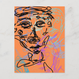 Arbeitsskizze für Funky Line Postkarte