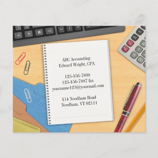 Arbeitsstelle der Rechnungsstelle Flyer (Vorne)