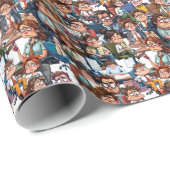 Arbeitsstress Geschenkpapier (Rolleneckpunkt)