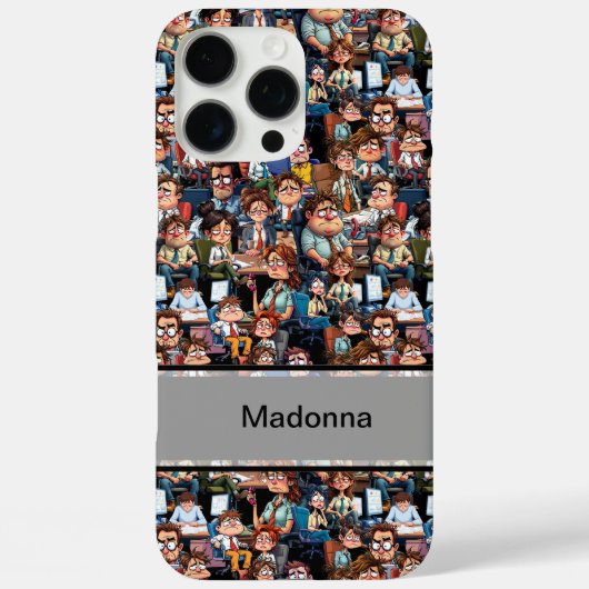 Arbeitsstress schwarz Case-Mate iPhone hülle (Rückseite)