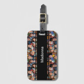 Arbeitsstress schwarz gepäckanhänger (Vorderseite Vertikal)