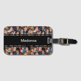 Arbeitsstress schwarz gepäckanhänger