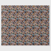 Arbeitsstress schwarz geschenkpapier (Flach)