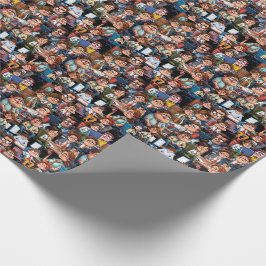 Arbeitsstress schwarz geschenkpapier