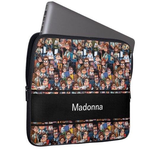 Arbeitsstress schwarz laptopschutzhülle (Vorne Rechts)