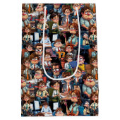 Arbeitsstress schwarz mittlere geschenktüte (Rückseite)