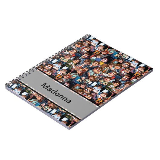 Arbeitsstress schwarz notizblock (Linke Seite)