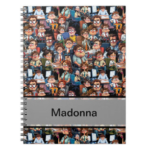 Arbeitsstress schwarz notizblock