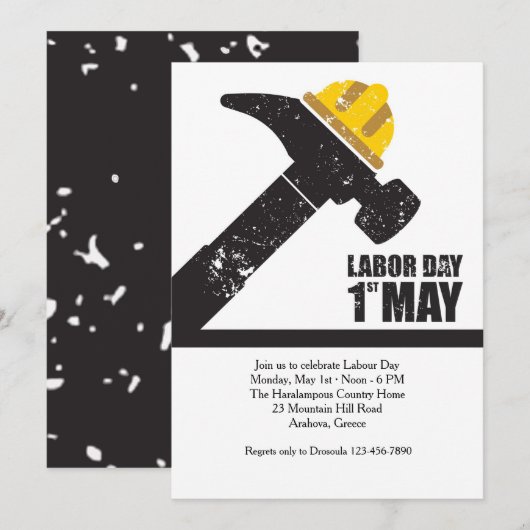 Arbeitstag 1. Mai Einladung (Vorne/Hinten)