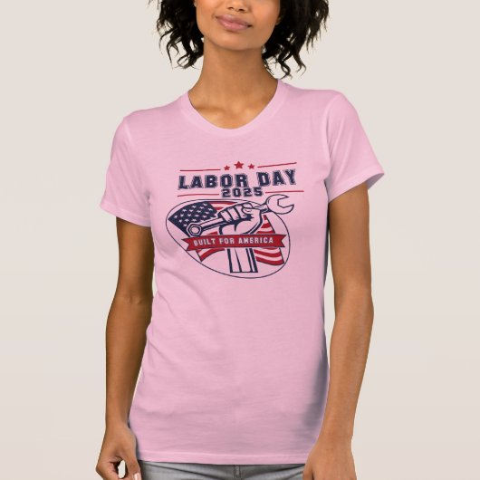 Arbeitstag 2025 USA Fist T-Shirt (Vorderseite)