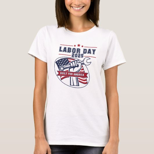 Arbeitstag 2025 USA Fist T-Shirt (Vorderseite)