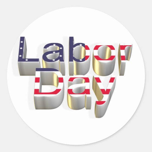 Arbeitstag - 6. September Runder Aufkleber (Vorderseite)