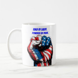 Arbeitstag, amerikanische Flagge Kaffeetasse