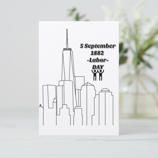 Arbeitstag Dankeskarte (Stehend Vorderseite)