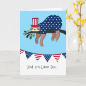 Arbeitstag - Funny Sloth Relaxing Karte (Gelbe Blume)