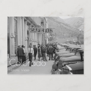 Arbeitstag in Silverton, Colorado, 1940 Postkarte