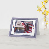 Arbeitstag mit Flag & Bibel, religiös Karte (Gelbe Blume)