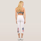 Arbeitstag mit Flagge Capri Leggings (Rückseite)