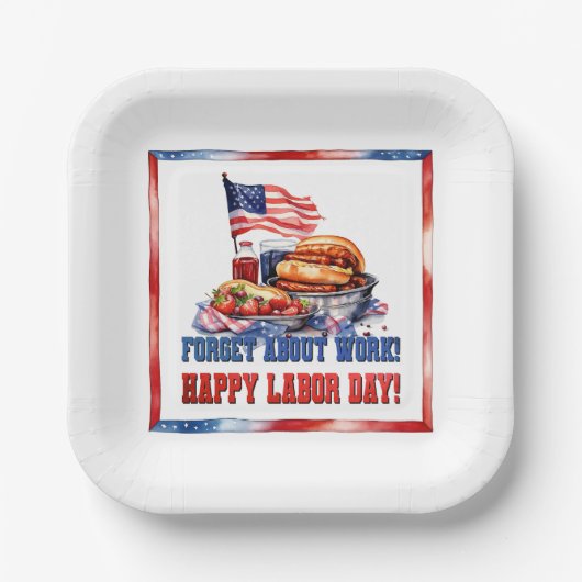 Arbeitstag Pappteller (Vorderseite)