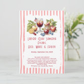 Arbeitstag Sangria Picnic Einladung - Patriotic (Stehend Vorderseite)