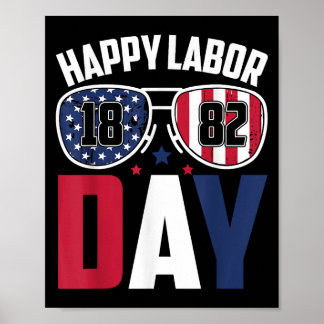 Arbeitstag Schlampen 1882 Amerikanische Flagge Män Poster