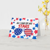 Arbeitstag Sehen Sterne Patriotische Sonnenbrille Karte (Gelbe Blume)