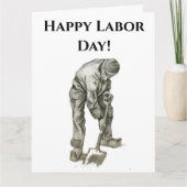 Arbeitstag Van Gogh Zeichnend Arbeitsmann Karte (Vorderseite)