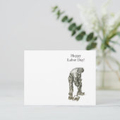 Arbeitstag Van Gogh Zeichnend Arbeitsmann Postkarte (Stehend Vorderseite)