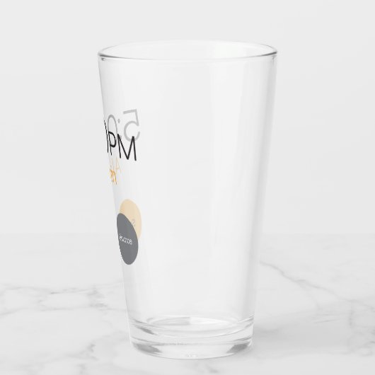 Arbeitstag-Warnung auf GlasTasse Glas (Links)