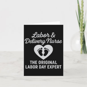 Arbeitstagsexperte Funny Labour and Delivery Nurse Karte