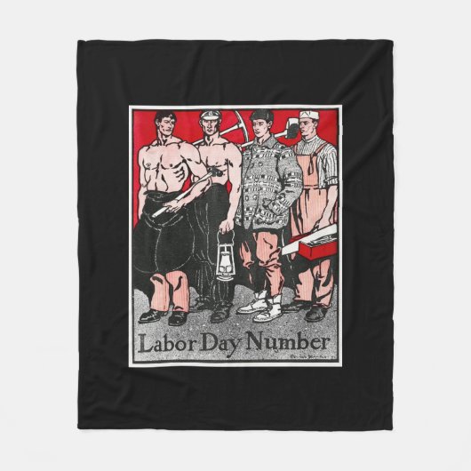 Arbeitstagsnummer des Edward Penfield-Notebooks Fleecedecke (Vorderseite)