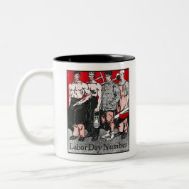 Arbeitstagsnummer von Edward Penfield Zweifarbige Tasse