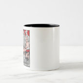 Arbeitstagsnummer von Edward Penfield Zweifarbige Tasse (Mittel)