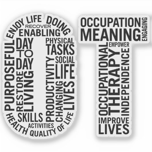 Arbeitstherapeut Aufkleber (Vorderseite)