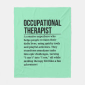 Arbeitstherapeut Fleecedecke (Vorderseite)