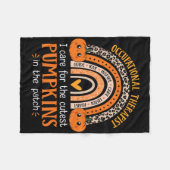 Arbeitstherapeut Halloween-Beruf Fleecedecke (Vorderseite (Horizontal))
