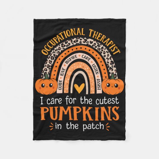 Arbeitstherapeut Halloween-Beruf Fleecedecke (Vorderseite)