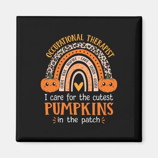 Arbeitstherapeut Halloween-Beruf Magnet (Vorne)