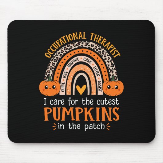 Arbeitstherapeut Halloween-Beruf Mousepad (Vorne)