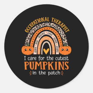 Arbeitstherapeut Halloween-Beruf Runder Aufkleber