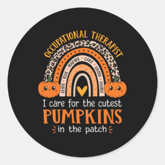 Arbeitstherapeut Halloween-Beruf Runder Aufkleber