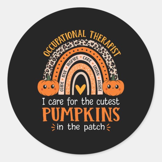 Arbeitstherapeut Halloween-Beruf Runder Aufkleber (Vorderseite)