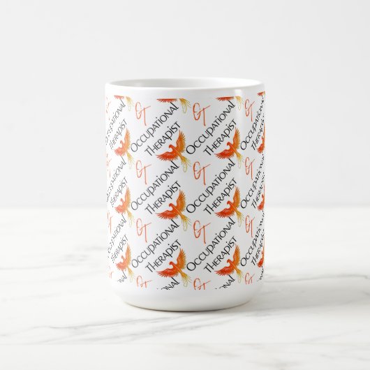 Arbeitstherapeut mit Phoenix-Design Kaffeetasse (Mittel)