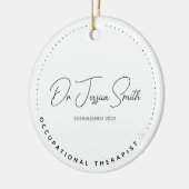 Arbeitstherapeut OT Abschluss Weihnachten Keramik Ornament (Links)