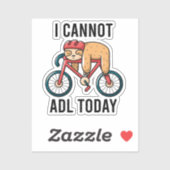Arbeitstherapie, Bike Sloth Lover, BCBA Aufkleber (Blatt)