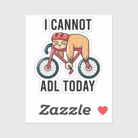 Arbeitstherapie, Bike Sloth Lover, BCBA Aufkleber (Blatt)