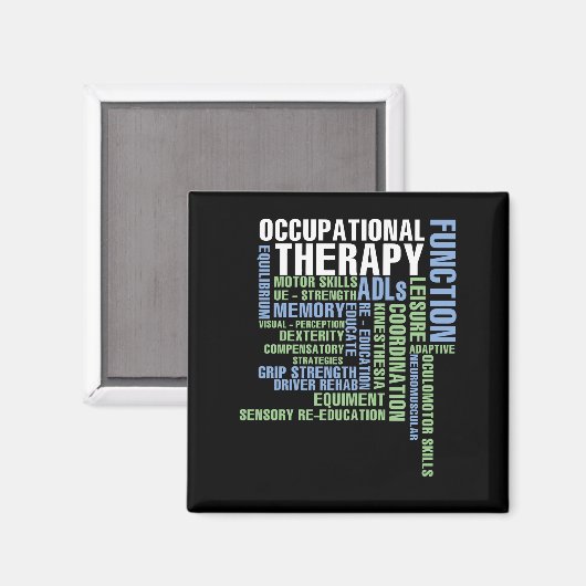 Arbeitstherapie für OT Monat Magnet (Vorderseite/Rückseite)
