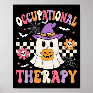 Arbeitstherapie Halloween Ot Retro Ghost Ot H Poster