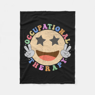 Arbeitstherapie Hippie Smile Face Blume Fleecedecke