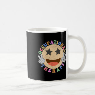 Arbeitstherapie Hippie Smile Face Blume Kaffeetasse